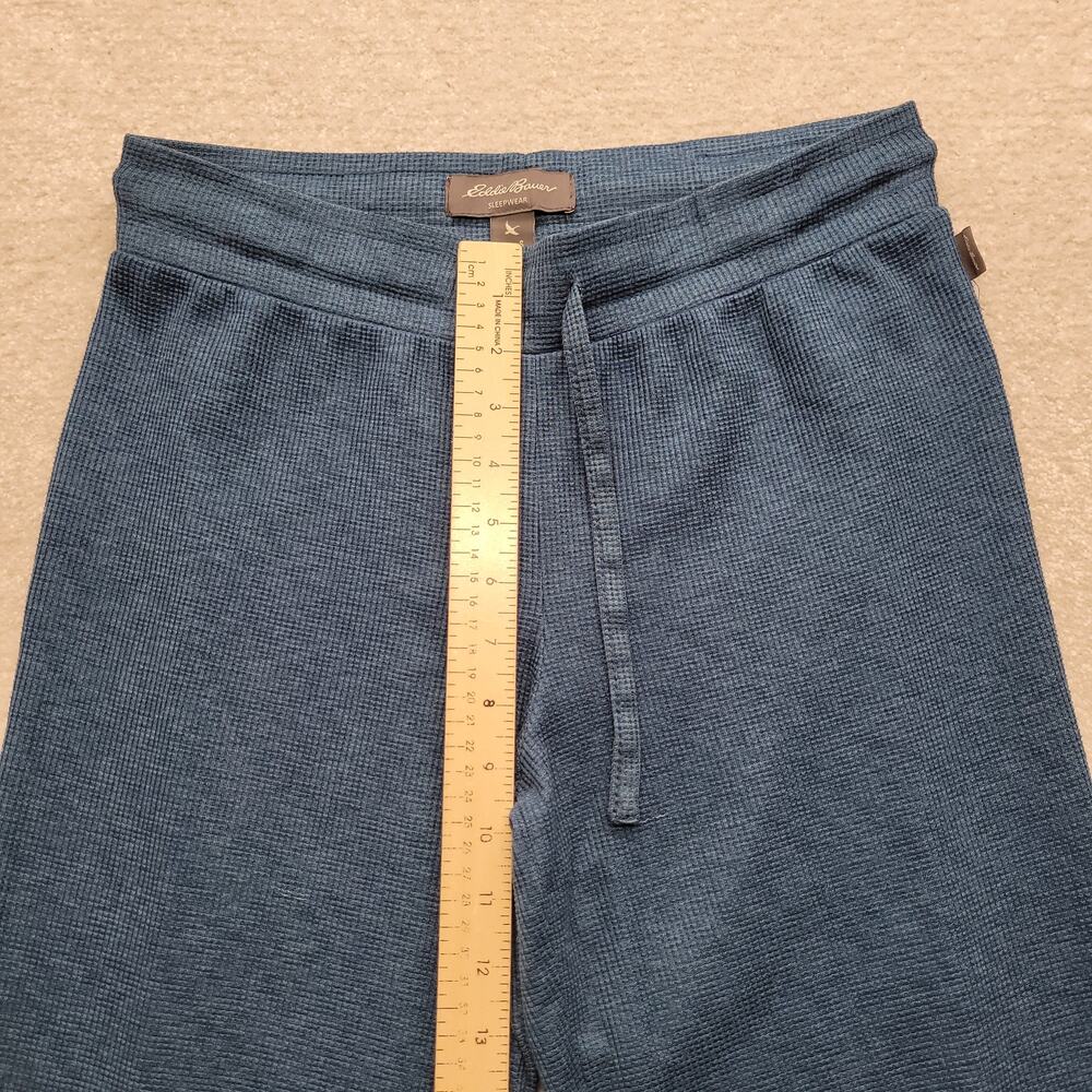 Eddie Bauer Womens Small Blue Waffle Knit Pajama Pants Sleepwear Lounge - Picture 5 of 7